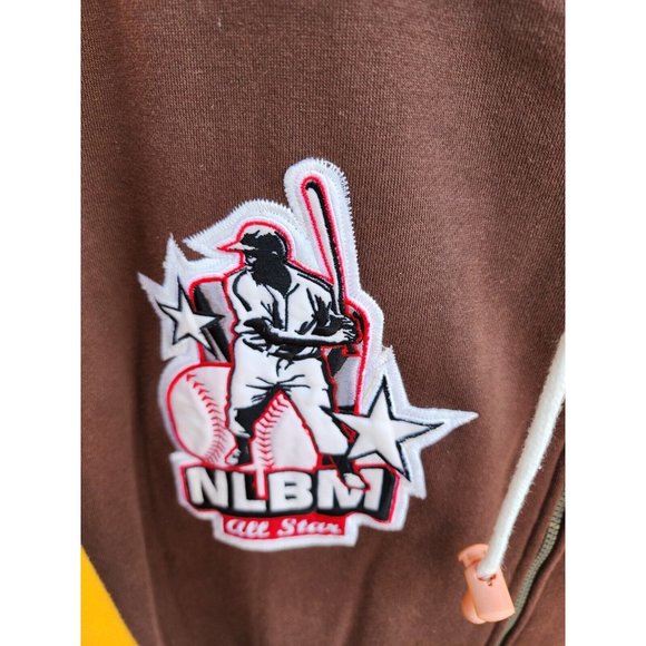 VTG NLBM all stars big boy negro leagues mens XL Museum patch hoodie brown EUC - Picture 6 of 16